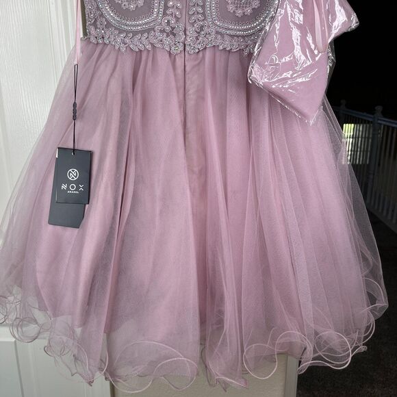 Nox Anabel Sparkly Lace Applique Bodice Tulle Cocktail Mini Dress-New Size S - Picture 12 of 12